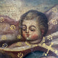 19th Century Cuzco Oil Painting On Canvas Of St Christopher Carrying the Christ Child