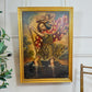 19th Century Cuzco Oil Painting On Canvas Of St Christopher Carrying the Christ Child