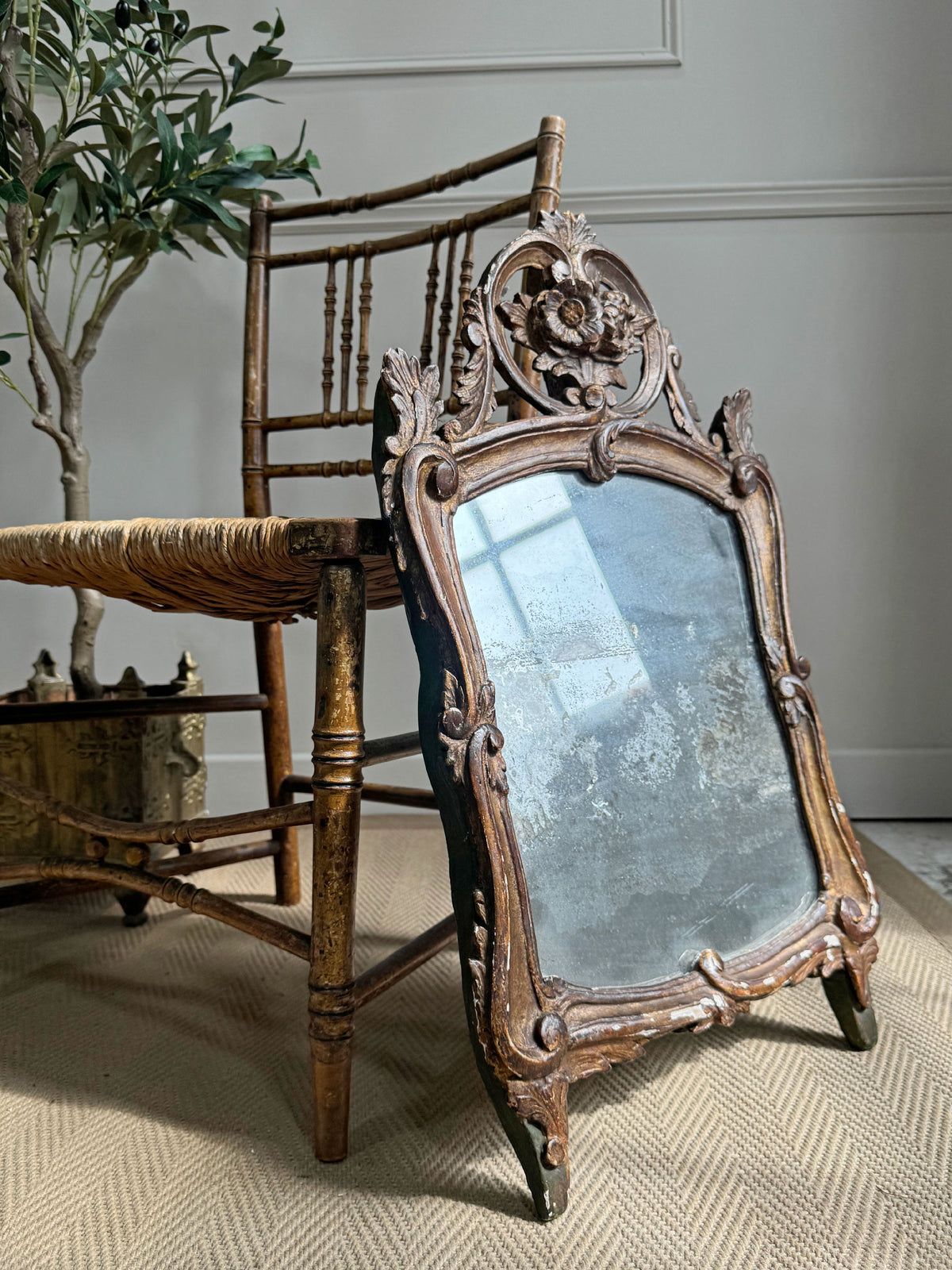 18th Century French Giltwood Wall Mirror