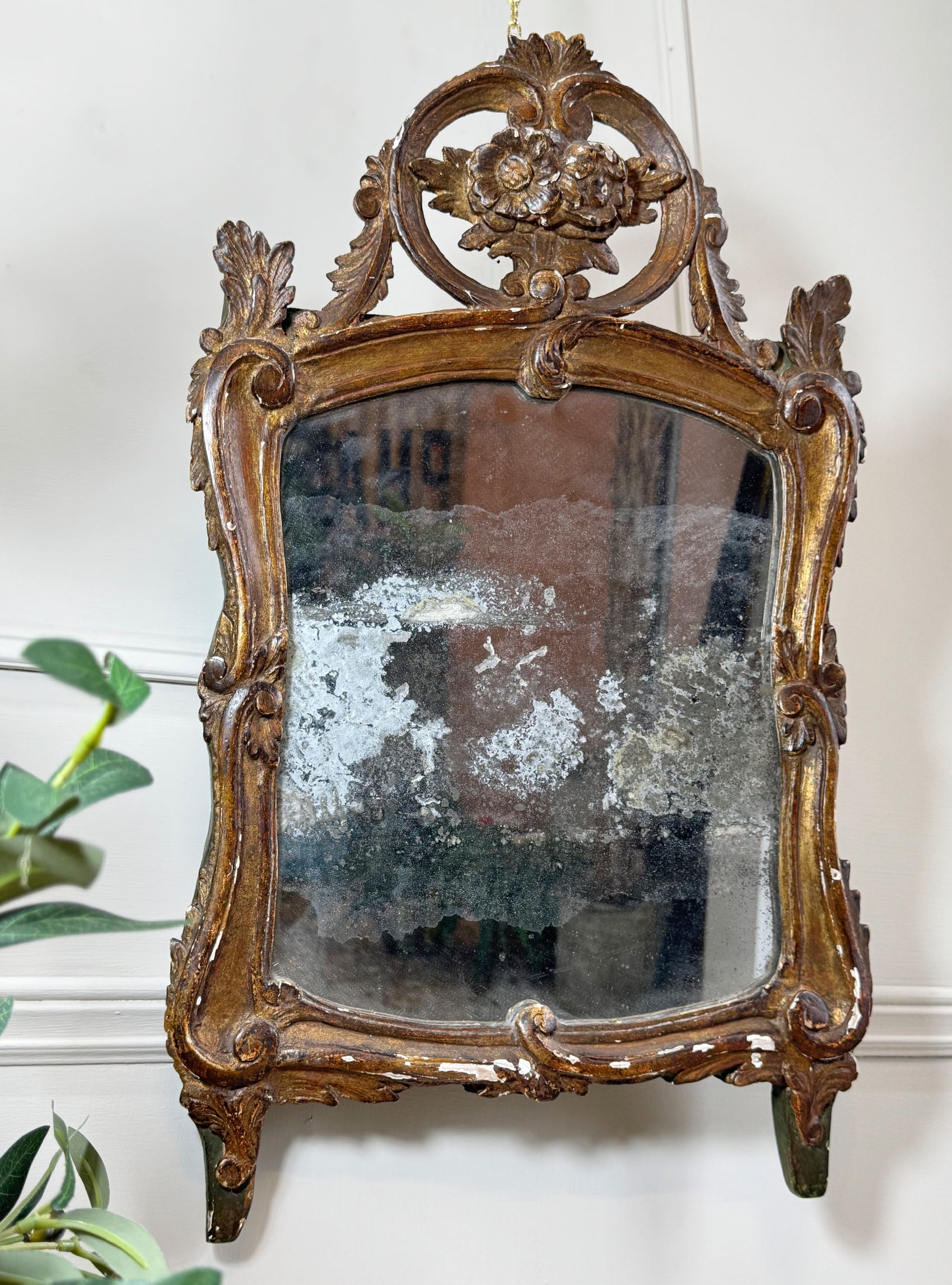 18th Century French Giltwood Wall Mirror