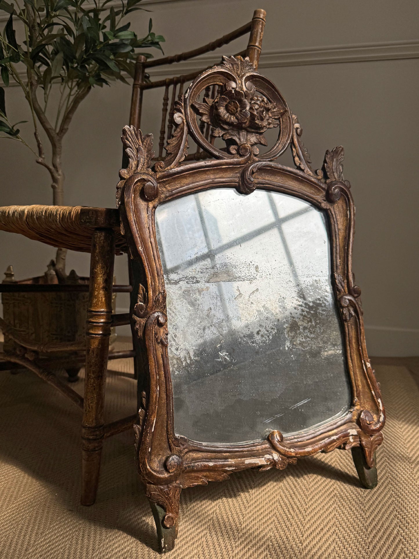 18th Century French Giltwood Wall Mirror