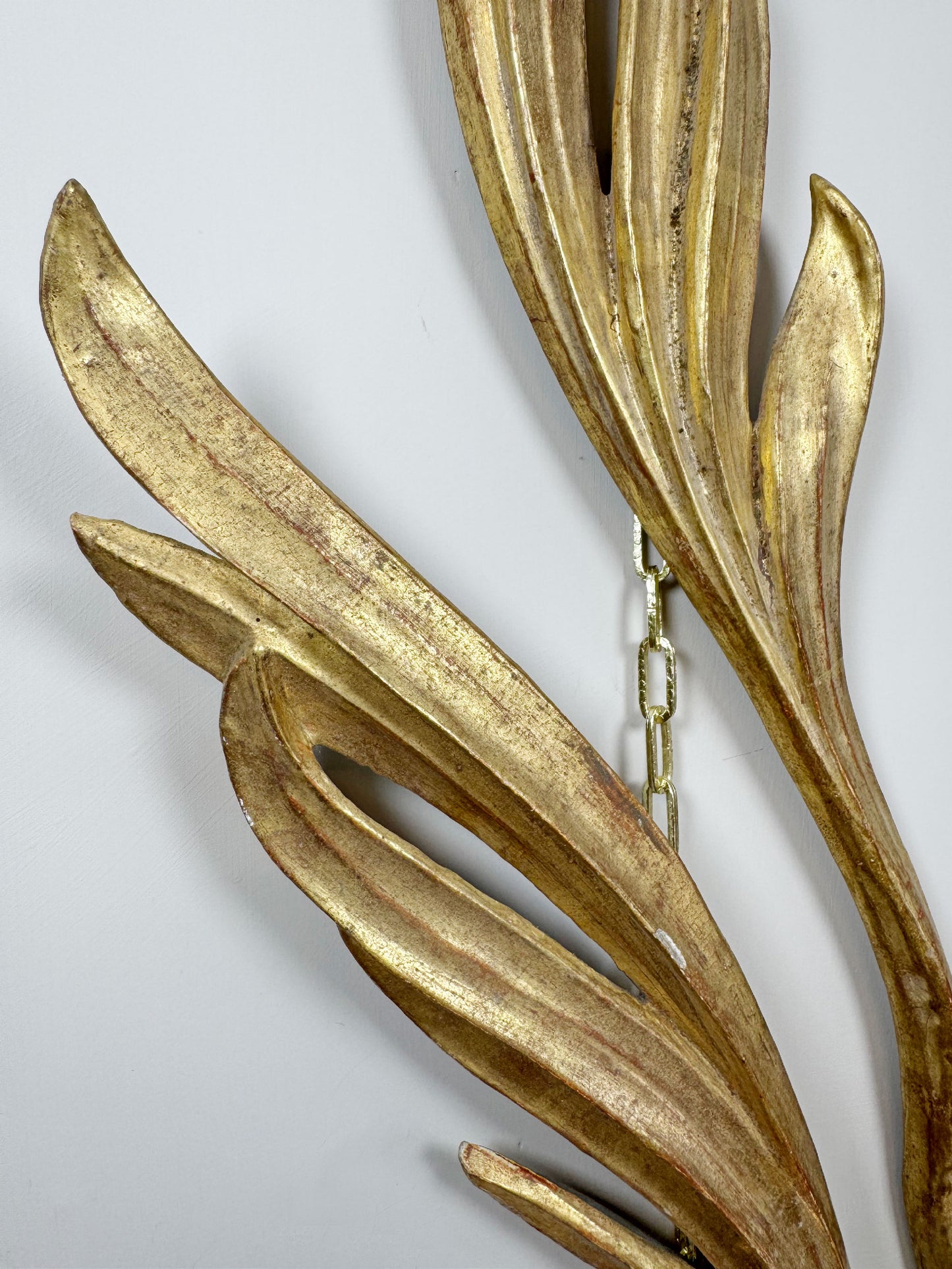 Set of Three 18th Century Giltwood Leaf Fragments