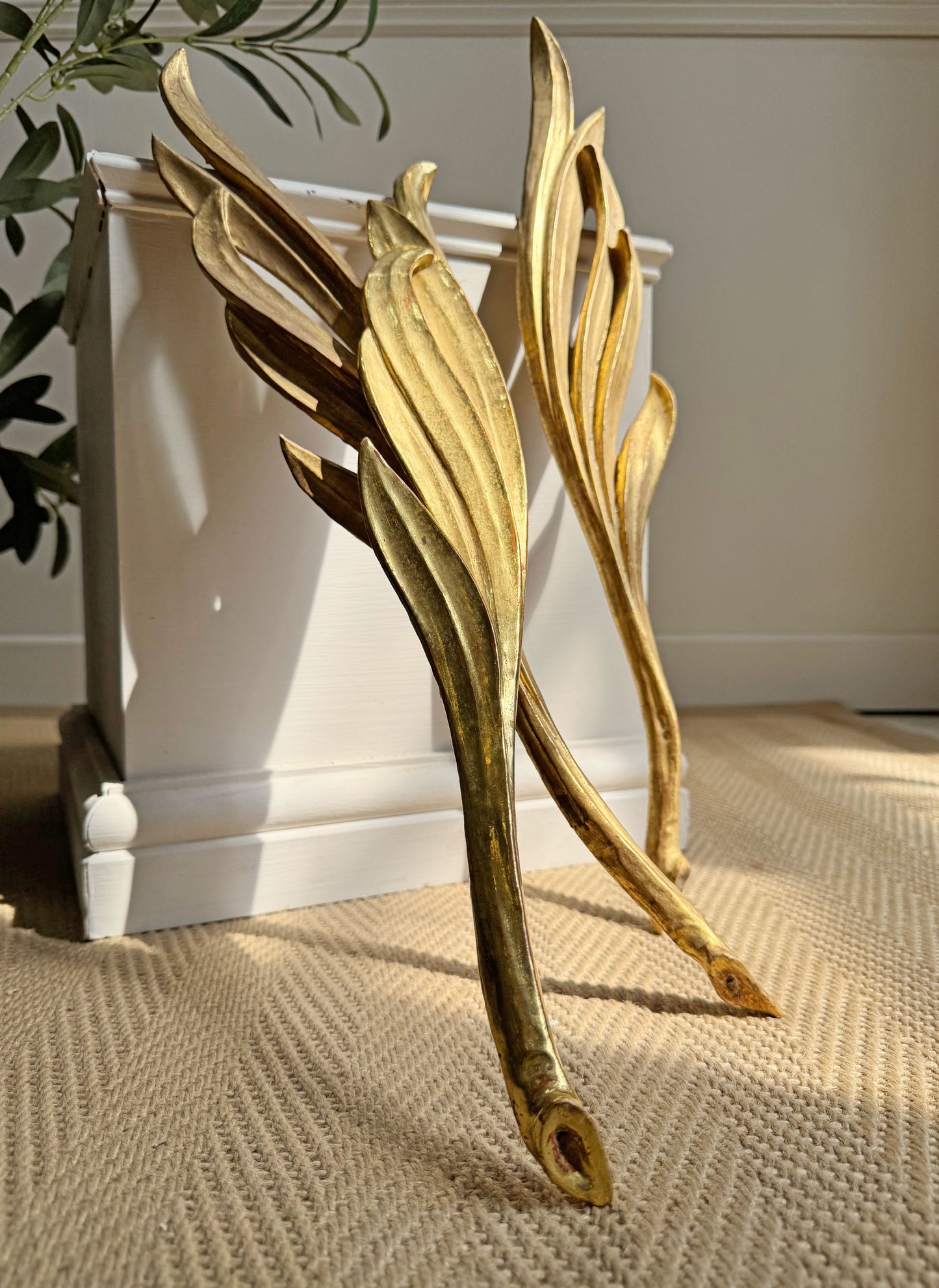 Set of Three 18th Century Giltwood Leaf Fragments