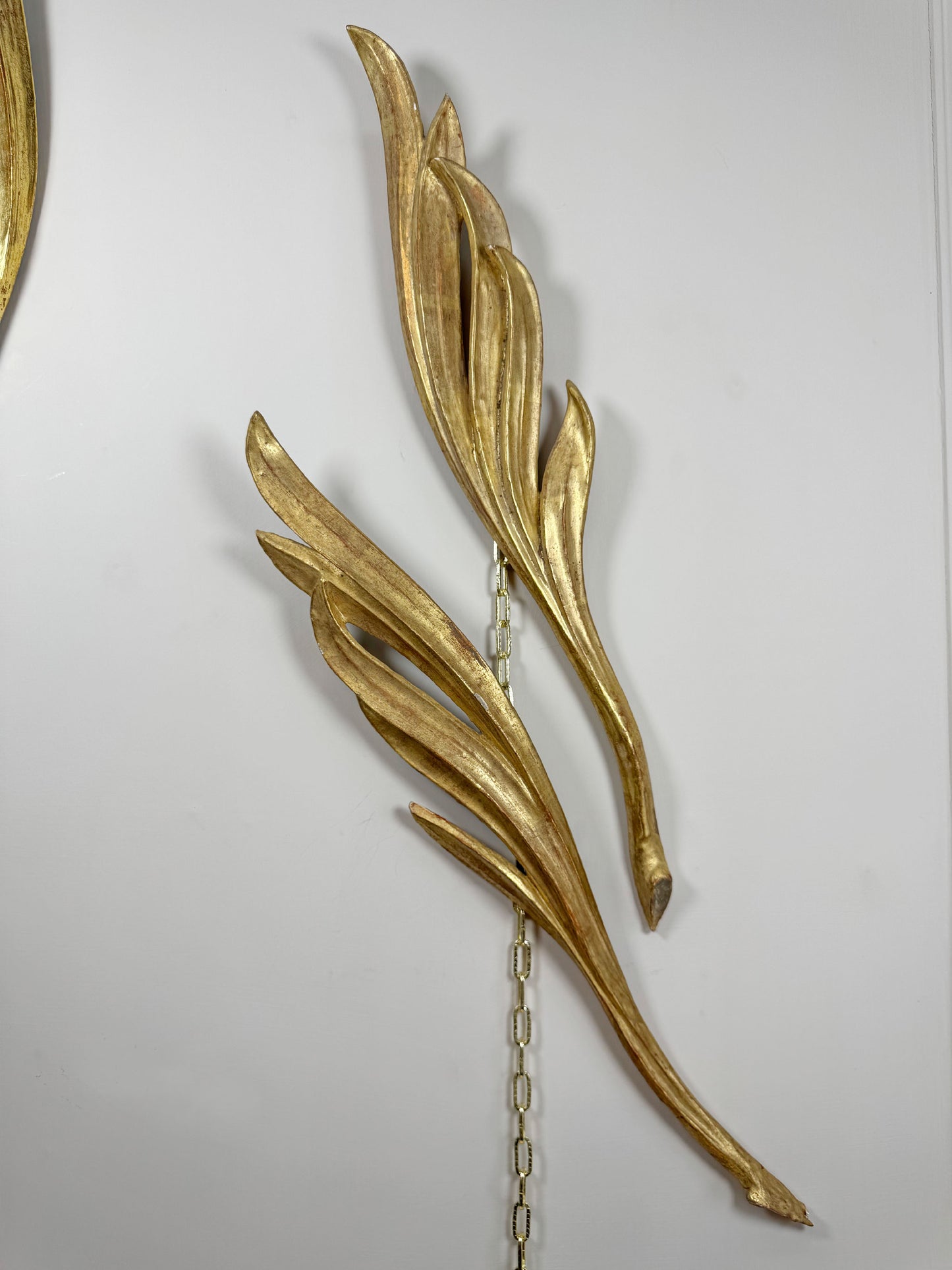 Set of Three 18th Century Giltwood Leaf Fragments
