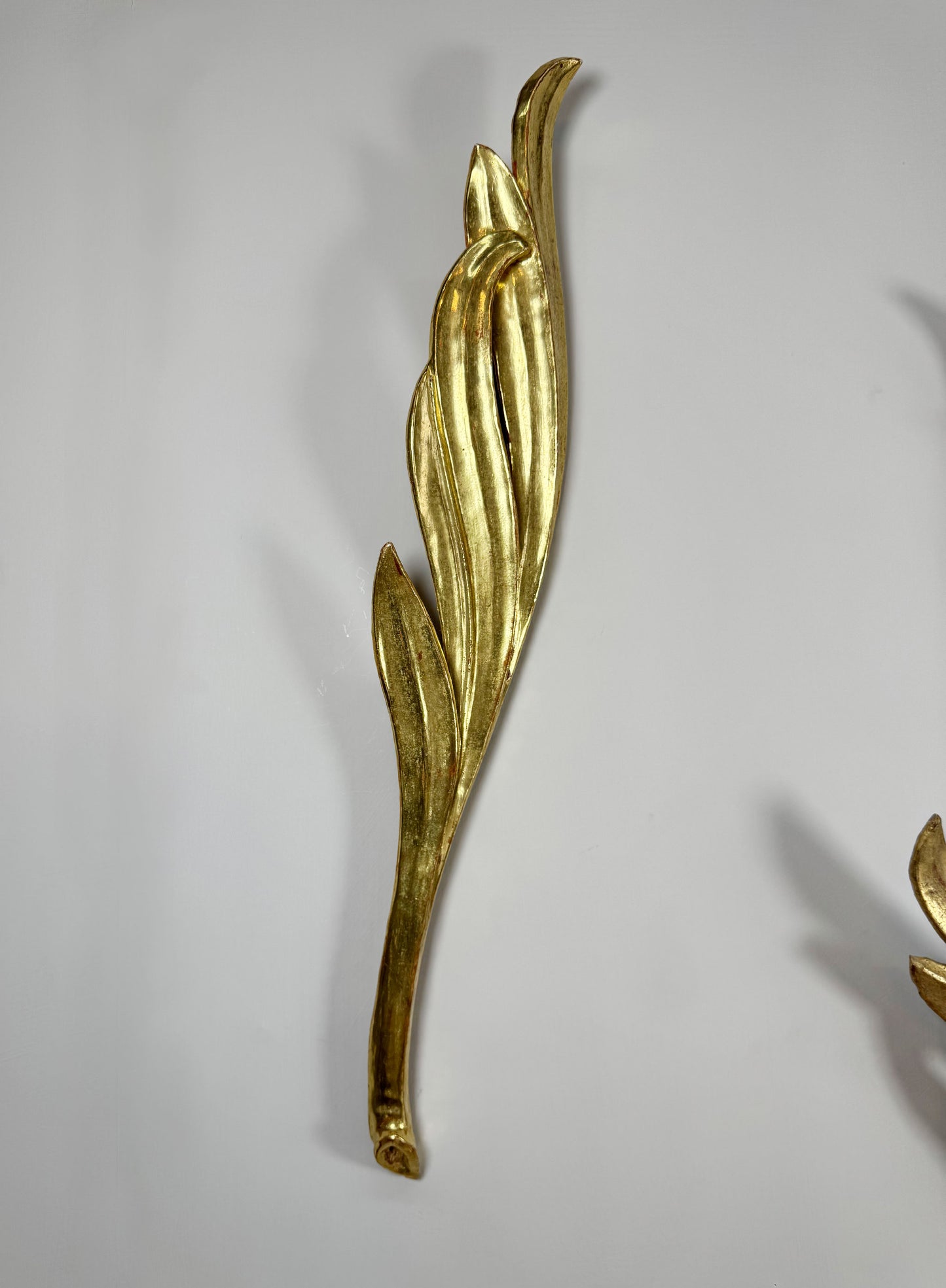 Set of Three 18th Century Giltwood Leaf Fragments