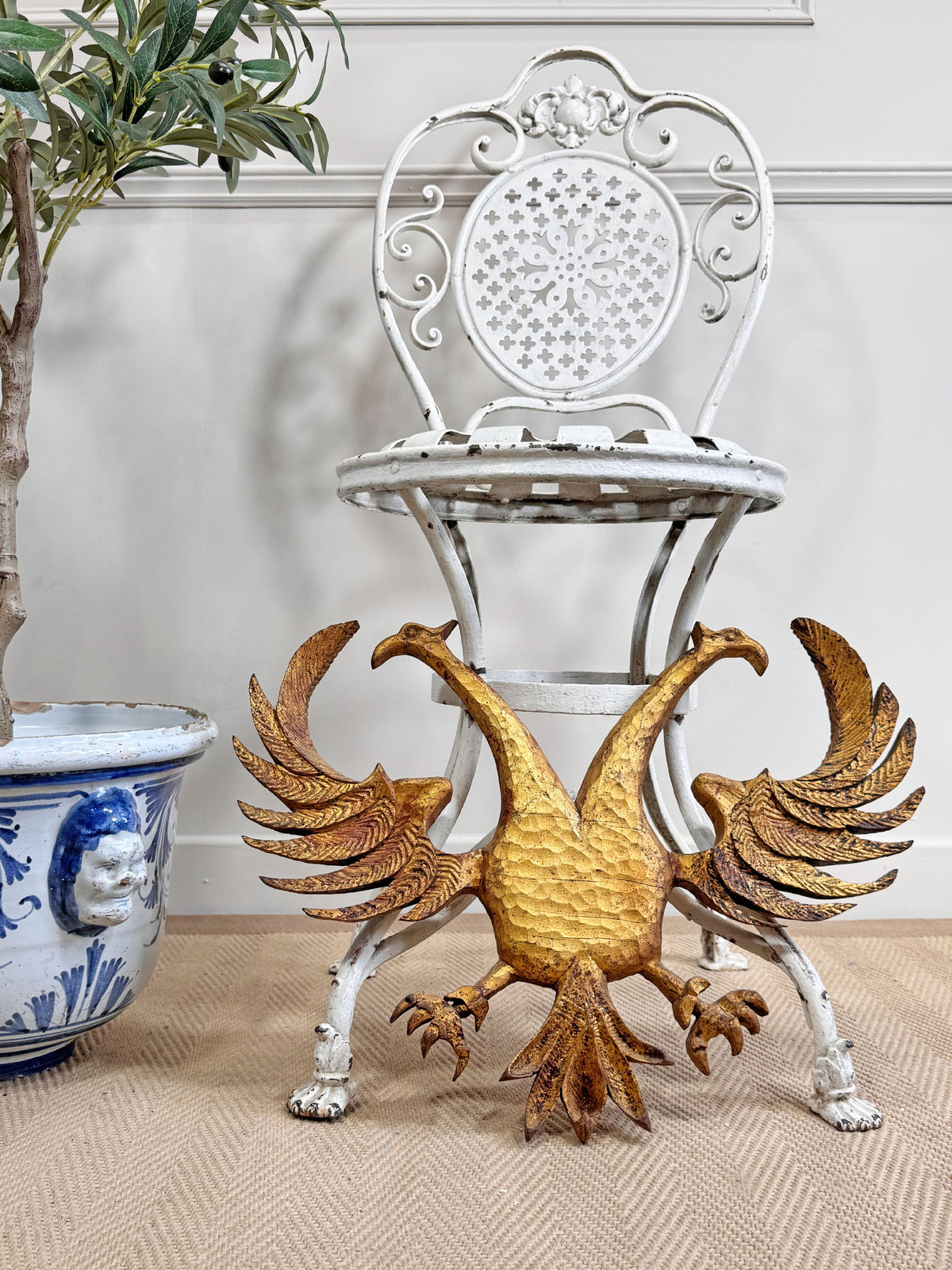 Late 18th Century Carved Giltwood Double Headed Eagle Element