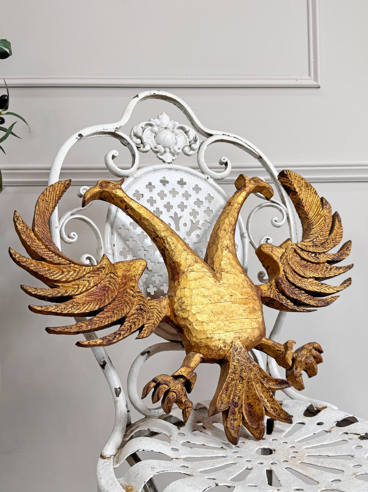 Late 18th Century Carved Giltwood Double Headed Eagle Element