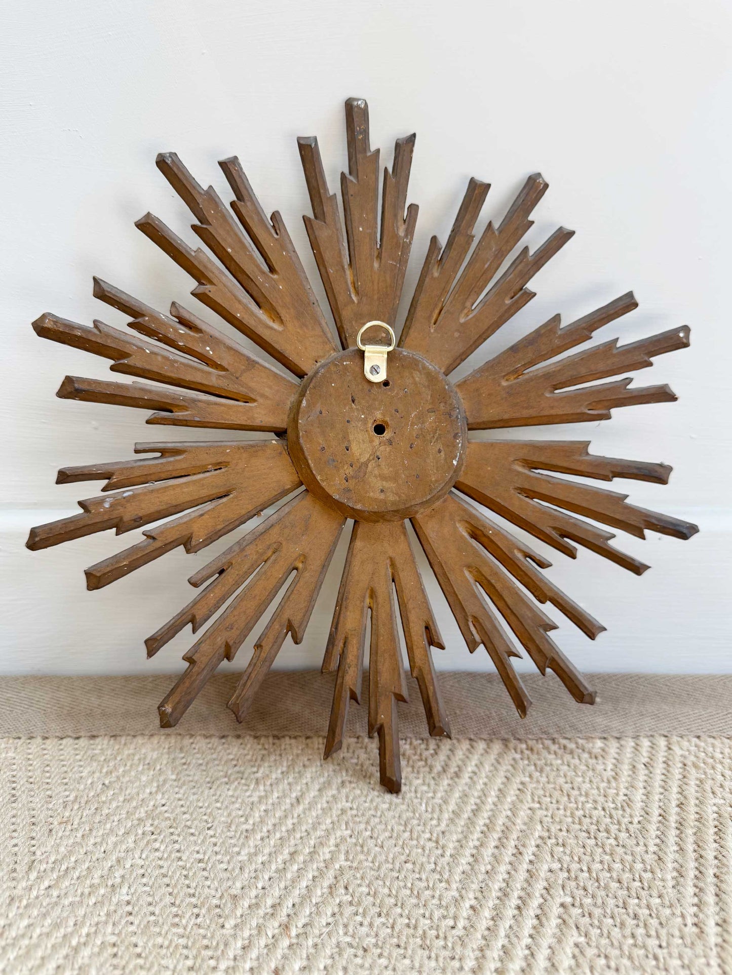 19th Century Giltwood Sunburst and INRI
