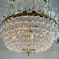 An Exceptionally Rare and Elegant French Empire Crown and Basket Crystal Chandelier Circa 1900–1910