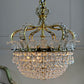 An Exceptionally Rare and Elegant French Empire Crown and Basket Crystal Chandelier Circa 1900–1910