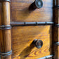 An Exceptionally Rare Museum-Grade Pair of Faux Bamboo Bedside Cabinets by Howard & Sons Circa 1900