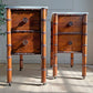 An Exceptionally Rare Museum-Grade Pair of Faux Bamboo Bedside Cabinets by Howard & Sons Circa 1900