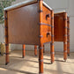 An Exceptionally Rare Museum-Grade Pair of Faux Bamboo Bedside Cabinets by Howard & Sons Circa 1900