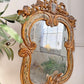 18th Century Venetian Giltwood and Polychrome Arte Povera Lacquered Wall Mirror