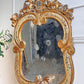 18th Century Venetian Giltwood and Polychrome Arte Povera Lacquered Wall Mirror