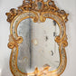 18th Century Venetian Giltwood and Polychrome Arte Povera Lacquered Wall Mirror