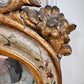 18th Century Venetian Giltwood and Polychrome Arte Povera Lacquered Wall Mirror