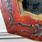 A Pair of Beautiful Hand Painted Italian Red Baroque Wall Mirrors