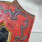 A Pair of Beautiful Hand Painted Italian Red Baroque Wall Mirrors