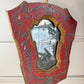 A Pair of Beautiful Hand Painted Italian Red Baroque Wall Mirrors