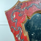 A Pair of Beautiful Hand Painted Italian Red Baroque Wall Mirrors