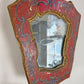 A Pair of Beautiful Hand Painted Italian Red Baroque Wall Mirrors