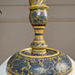 19th Century Blue and White Barley Twist Kashmiri Table Lamp