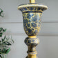 19th Century Blue and White Barley Twist Kashmiri Table Lamp