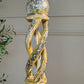 19th Century Blue and White Barley Twist Kashmiri Table Lamp