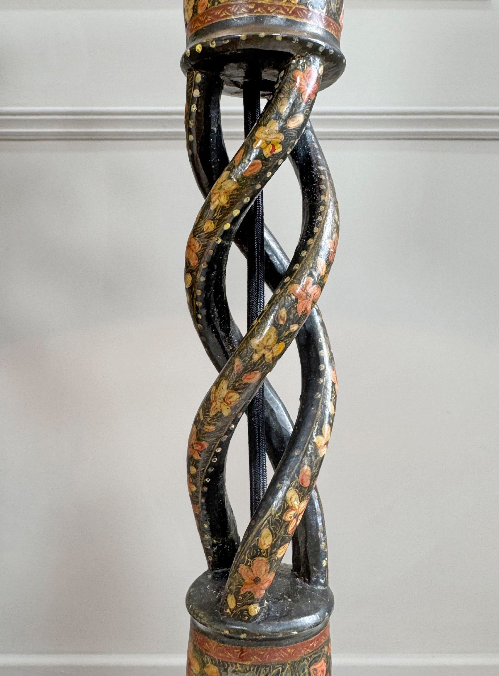 Tall Antique Kashmiri Table Lamp