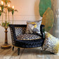 Antique French Napoleon III Marquise Chair in Tropics "Leopard' Fabric