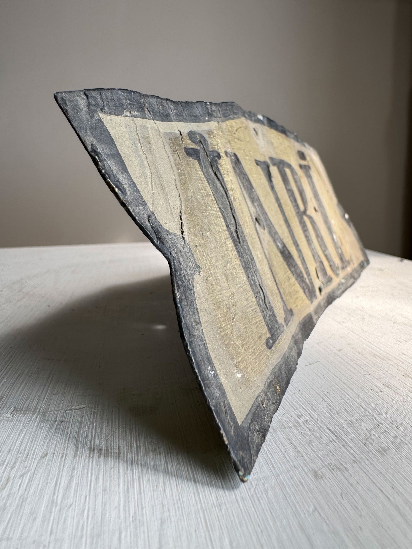 19th Century Tin INRI Plaque