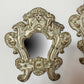 Pair Of European 18th C Silver Plated Baroque Mirrors