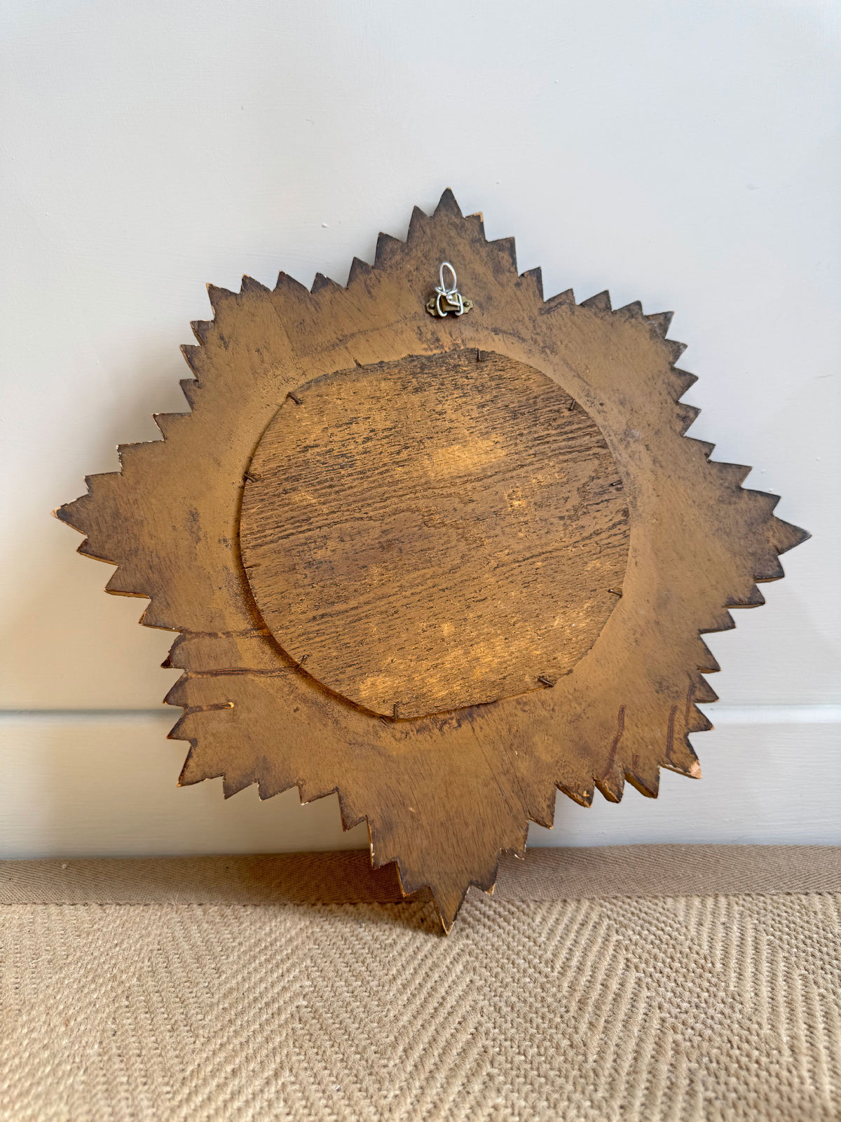 A Rare Order of the Garter Giltwood Sunburst Mirror circa 1920 France