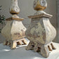 Pair Of 19th Century Swedish Gustavian Carved Wooden Candlesticks