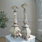 Pair Of 19th Century Swedish Gustavian Carved Wooden Candlesticks