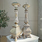 Pair Of 19th Century Swedish Gustavian Carved Wooden Candlesticks