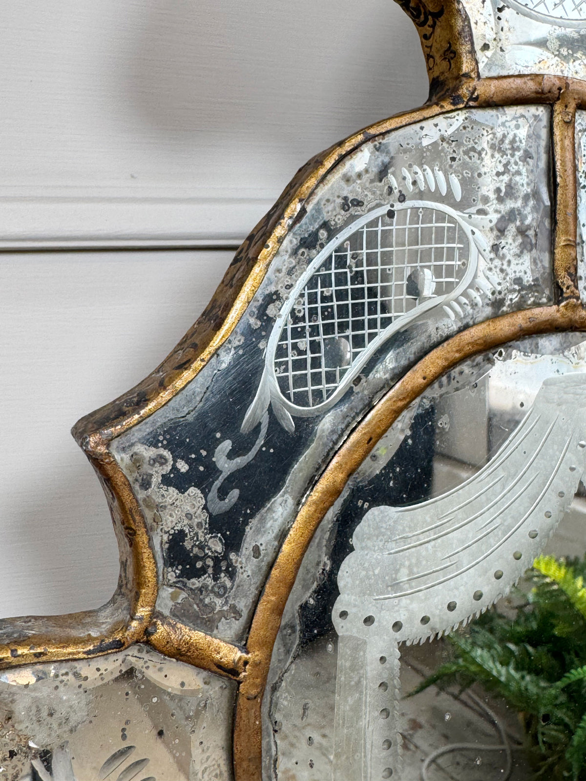 Venetian Etched Wall Mirror Late 18th Century