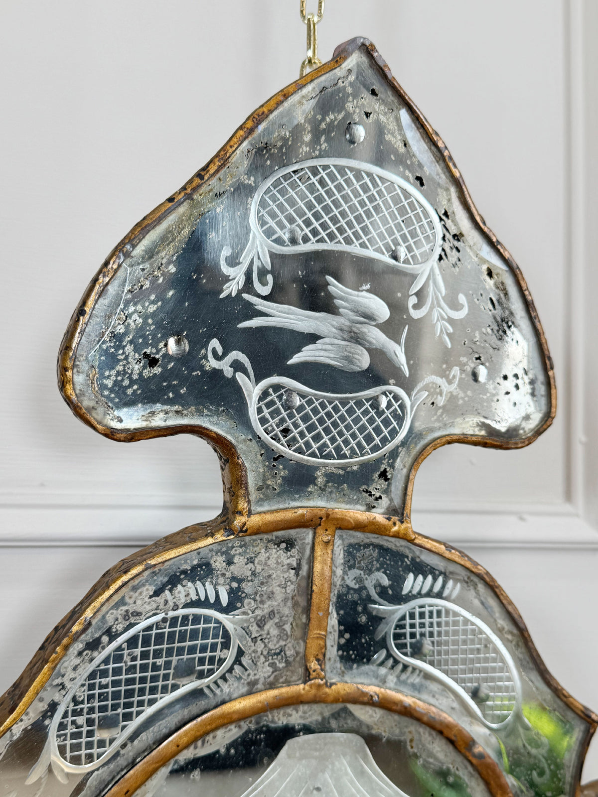 Venetian Etched Wall Mirror Late 18th Century