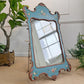 Antique Turquoise Painted Venetian Mirror