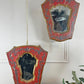 A Pair of Beautiful Hand Painted Italian Red Baroque Wall Mirrors