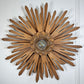 19th Century Large Wooden Church Sunburst Light