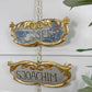 Pair of 18th Century Painted and Giltwood Church Plaques for St Joachim and St Josef
