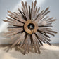 Large Water Gilded Wooden Chapel Sunburst Flush or Wall Light