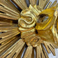 Large Water Gilded Wooden Chapel Sunburst Flush or Wall Light