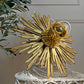 Large Water Gilded Wooden Chapel Sunburst Flush or Wall Light