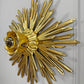 Large Water Gilded Wooden Chapel Sunburst Flush or Wall Light