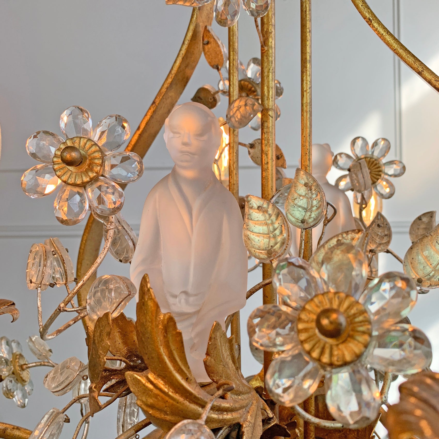 Banci Firenze Gilt Crystal Chinoiserie Chandelier