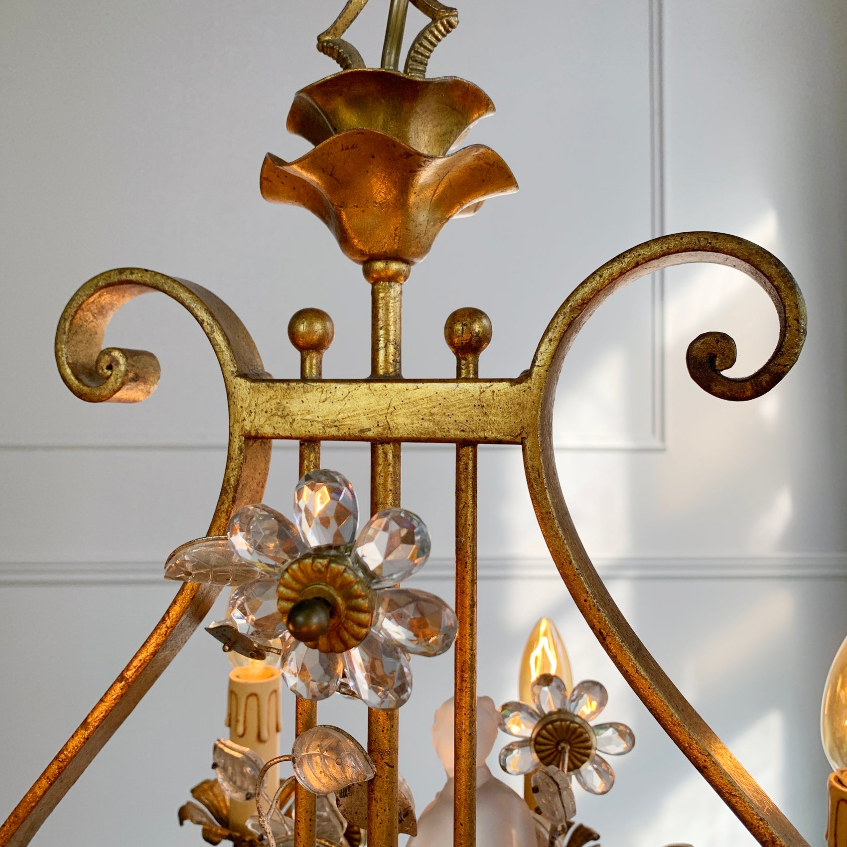 Banci Firenze Gilt Crystal Chinoiserie Chandelier