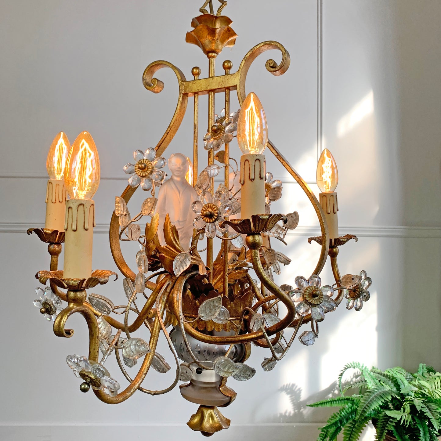 Banci Firenze Gilt Crystal Chinoiserie Chandelier
